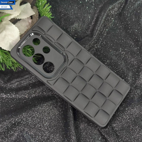 Itel S25 Ultra -Black - Cover Soft Silicone Cube Puffer Case