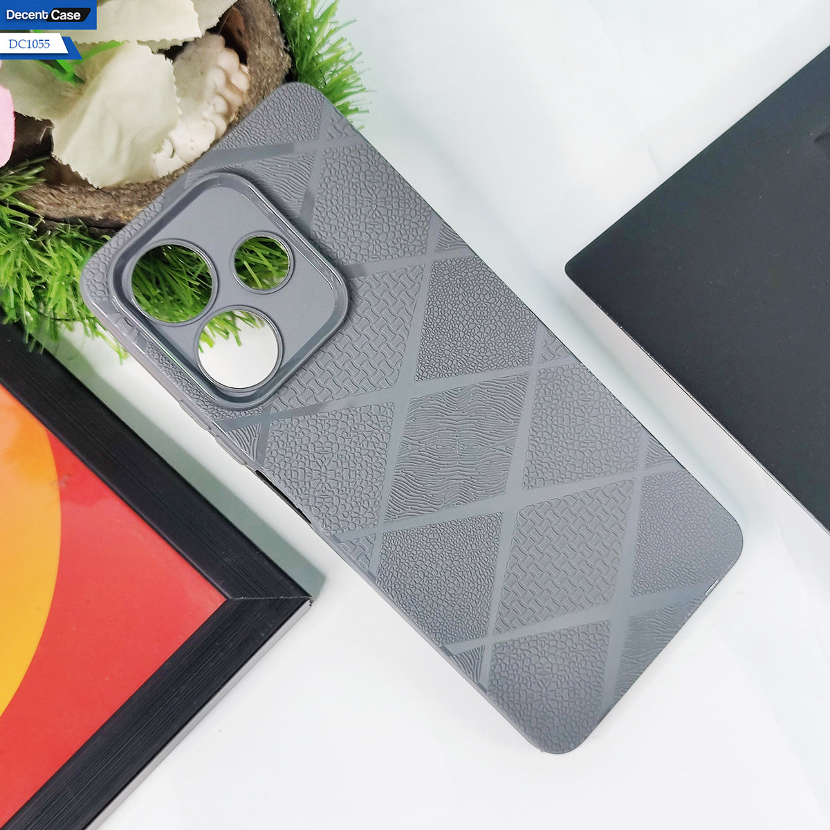 Oppo A5 Pro - Gray - Cover New Stylish Diamond Cut Case Silicone With Camera Protection Case