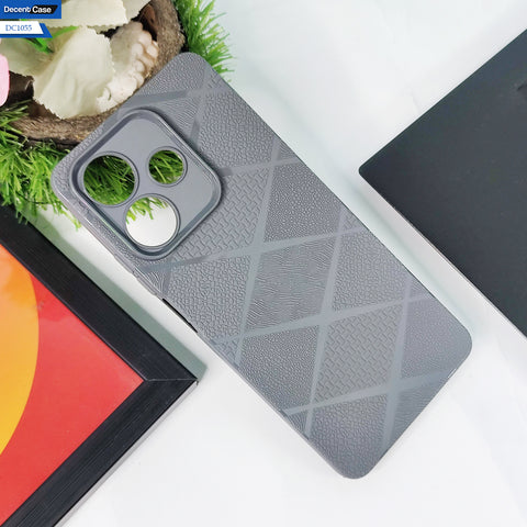 Oppo A5 Pro - Gray - Cover New Stylish Diamond Cut Case Silicone With Camera Protection Case