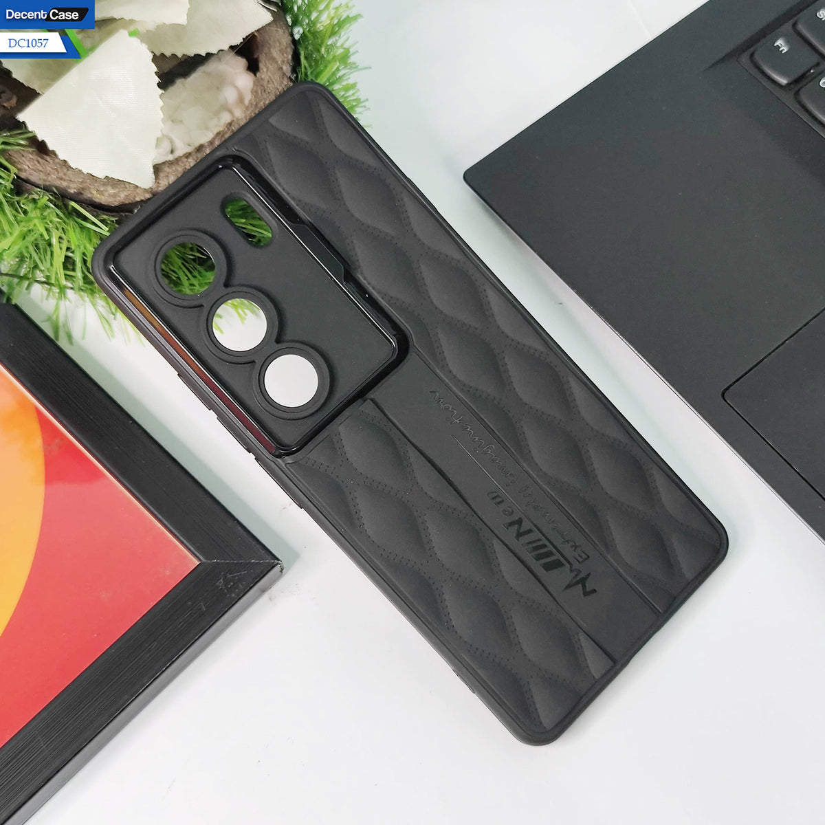 Tecno Camon 40 Pro Gray Cover New Stylish Diamond Cut Case Silicone With Camera Protection Case
