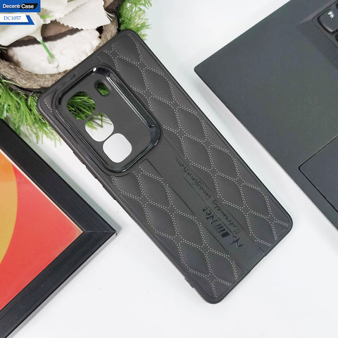 Infinix Hot 50 Pro Plus - Black - Cover New Stylish Diamond Cut Case Silicone With Camera Protection Case