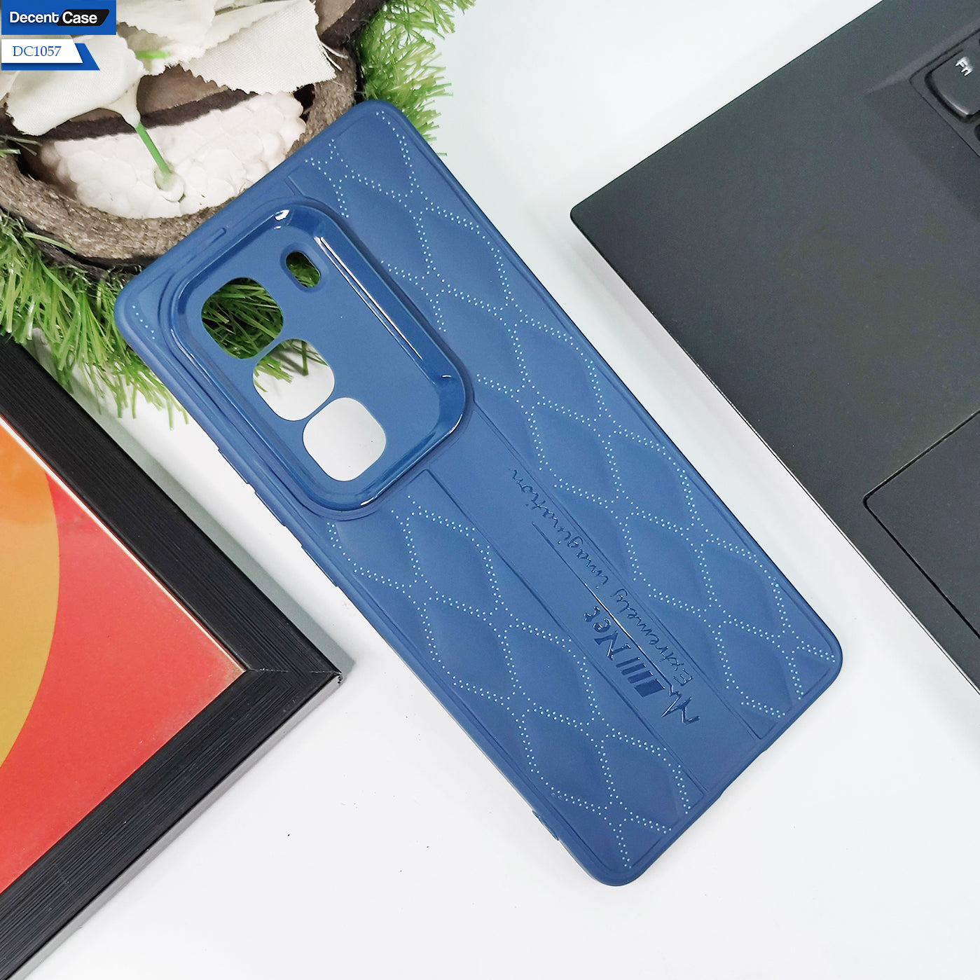 Infinix Hot 50 Pro Plus - Black - Cover New Stylish Diamond Cut Case Silicone With Camera Protection Case