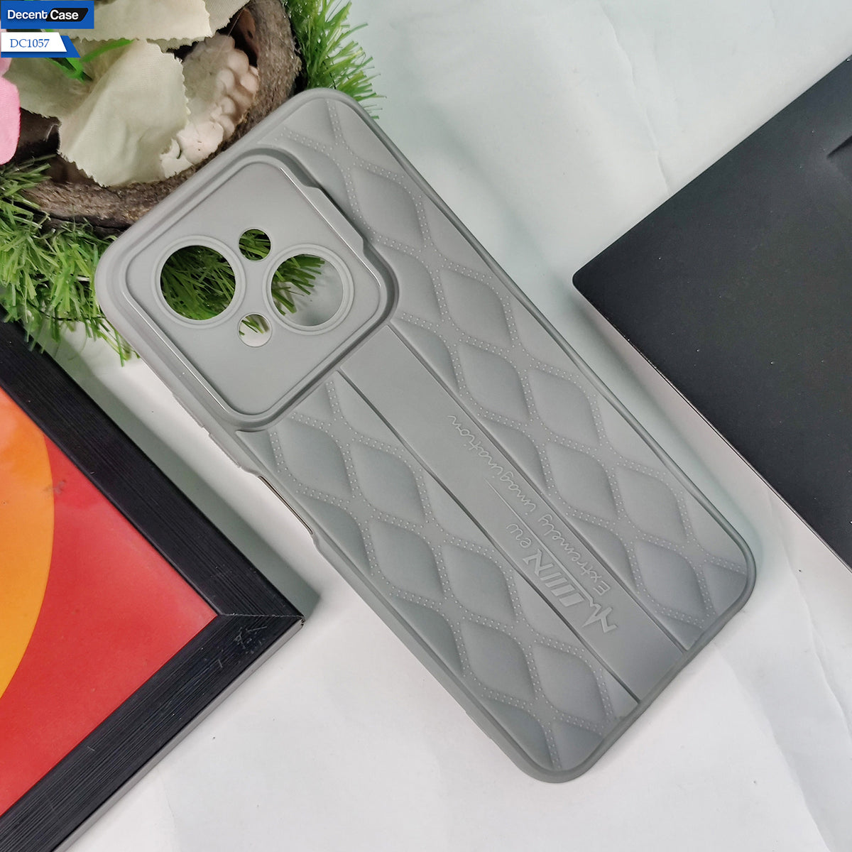 Tecno Pop 9 - Gray - Cover New Stylish Diamond Cut Case Silicone Case With Camera Protection
