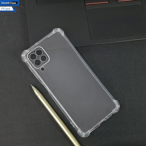 Samsung Galaxy A22 Cover - Transparent - Soft 4D Design Silicone Transparent Clear With Camera Protection Case