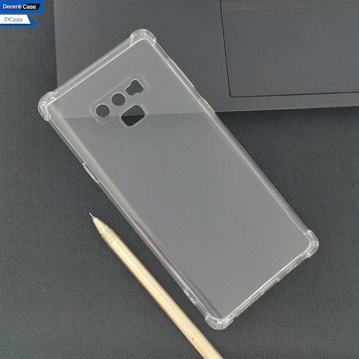 Samsung Galaxy Note 9 Cover - Transparent - Soft 4D Design Silicone Transparent Clear With Camera Protection Case
