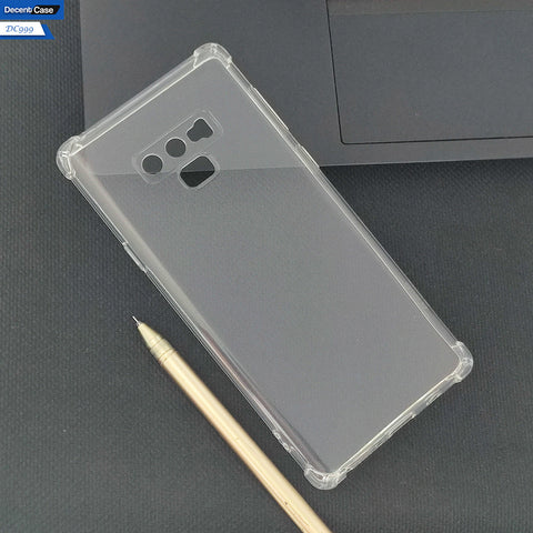 Samsung Galaxy Note 9 Cover - Transparent - Soft 4D Design Silicone Transparent Clear With Camera Protection Case