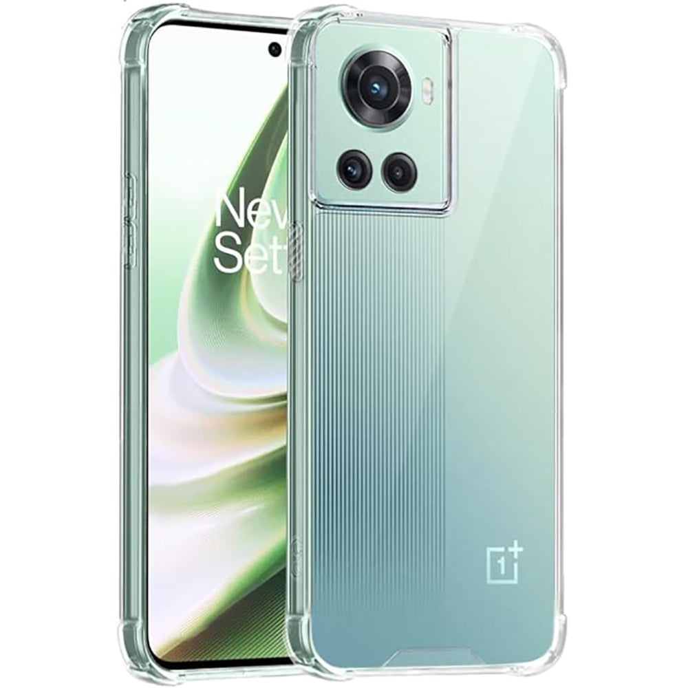 OnePlus 10R Cover - Transparent - Soft 4D Design Silicone Transparent Clear With Camera Protection Case