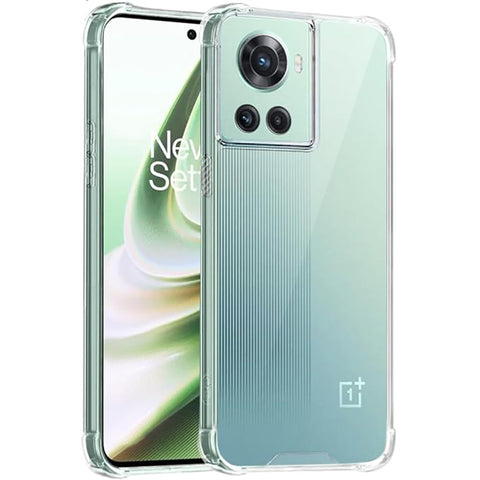 OnePlus 10R Cover - Transparent - Soft 4D Design Silicone Transparent Clear With Camera Protection Case