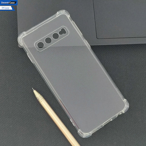 Samsung Galaxy S10 Cover - Transparent - Soft 4D Design Silicone Transparent Clear With Camera Protection Case