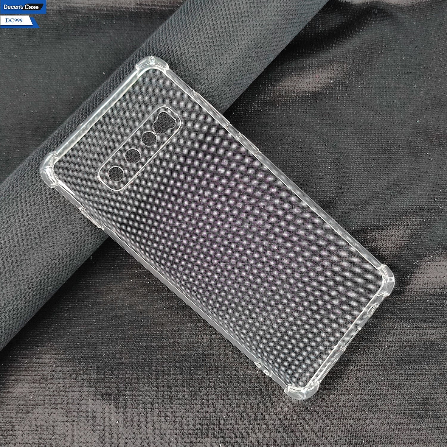 Samsung Galaxy S10 Plus Cover - Transparent - Soft 4D Design Silicone Transparent Clear With Camera Protection Case