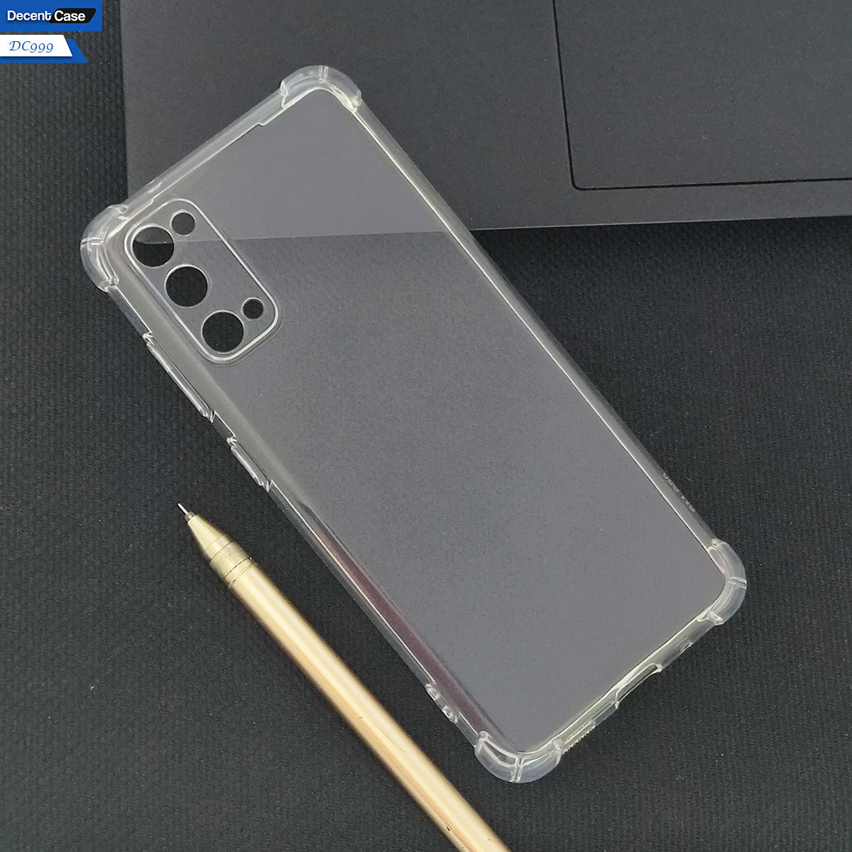 Samsung Galaxy S20 Cover - Transparent - Soft 4D Design Silicone Transparent Clear With Camera Protection Case