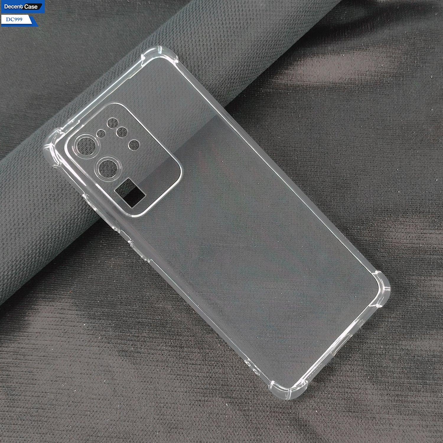 Samsung Galaxy S20 Ultra Cover - Transparent - Soft 4D Design Silicone Transparent Clear With Camera Protection Case