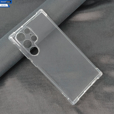 Samsung Galaxy S22 Ultra 5G Cover - Transparent - Soft 4D Design Silicone Transparent Clear With Camera Protection Case