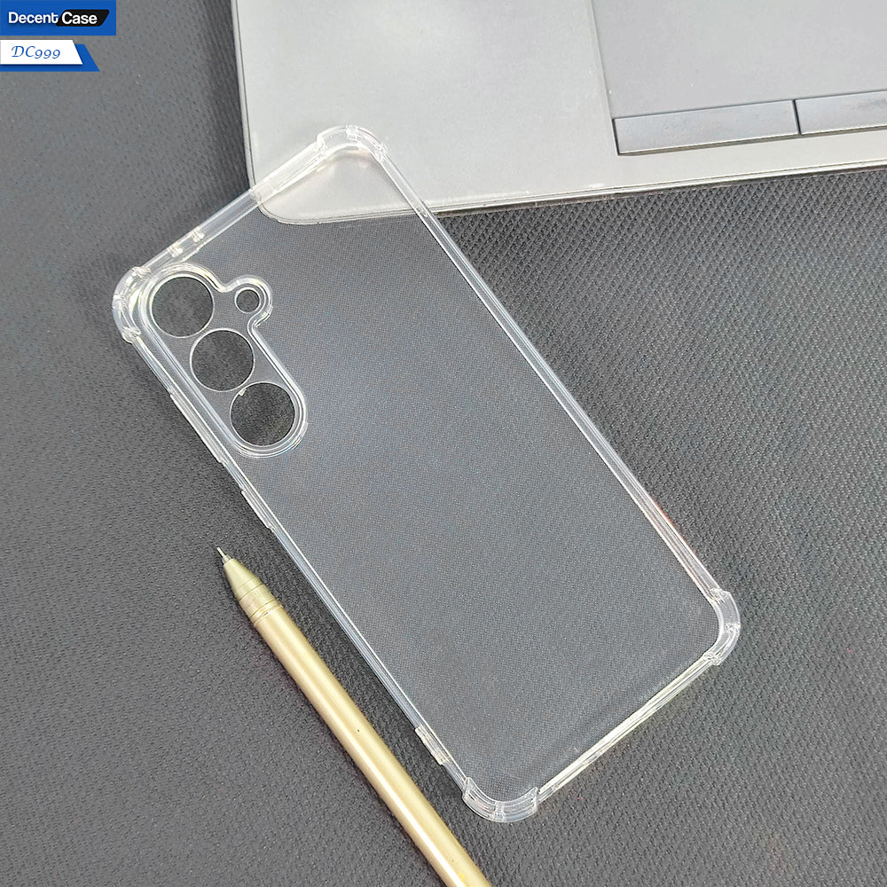 Samsung Galaxy S23 FE Cover - Transparent - Soft 4D Design Silicone Transparent Clear With Camera Protection Case