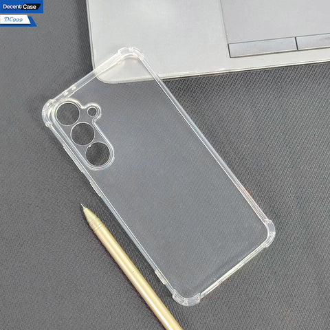 Samsung Galaxy S23 FE Cover - Transparent - Soft 4D Design Silicone Transparent Clear With Camera Protection Case