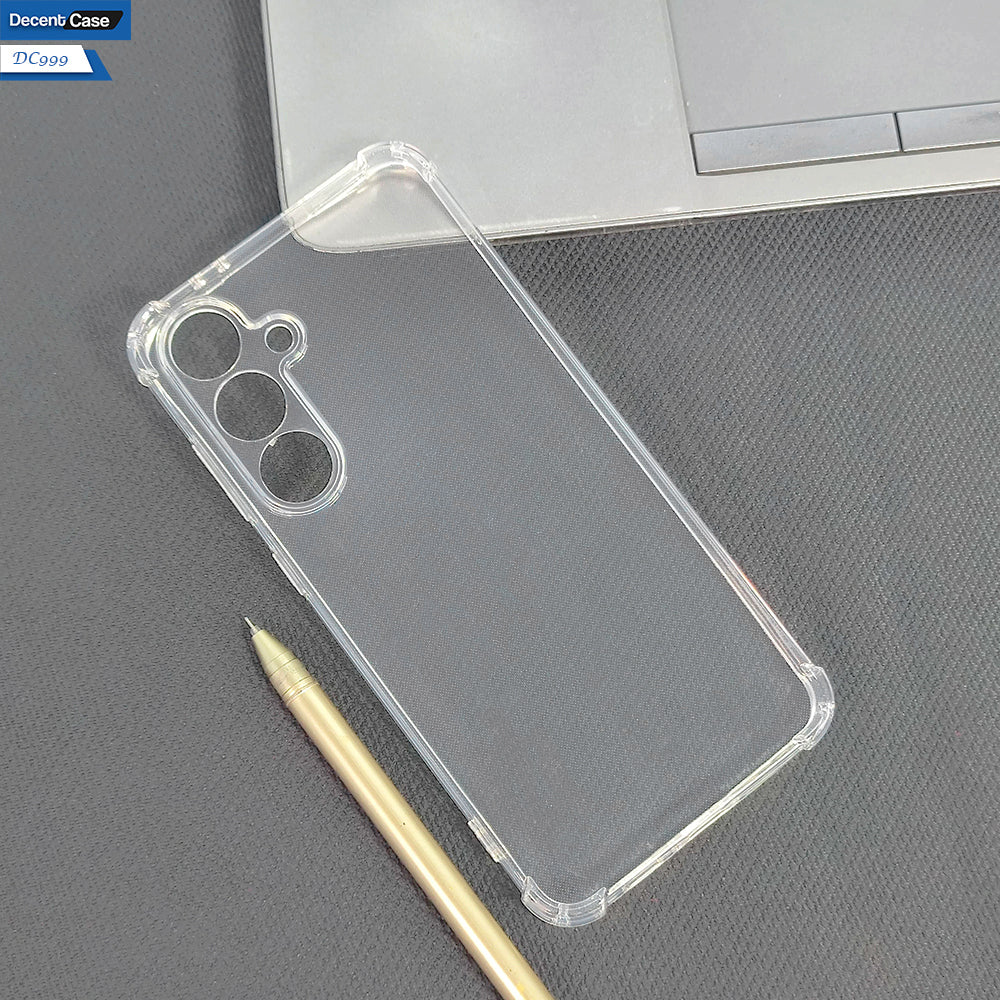 Samsung Galaxy S24 FE Cover - Transparent - Soft 4D Design Silicone Transparent Clear With Camera Protection Case
