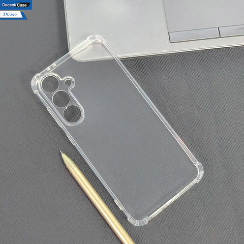 Samsung Galaxy S24 FE Cover - Transparent - Soft 4D Design Silicone Transparent Clear With Camera Protection Case