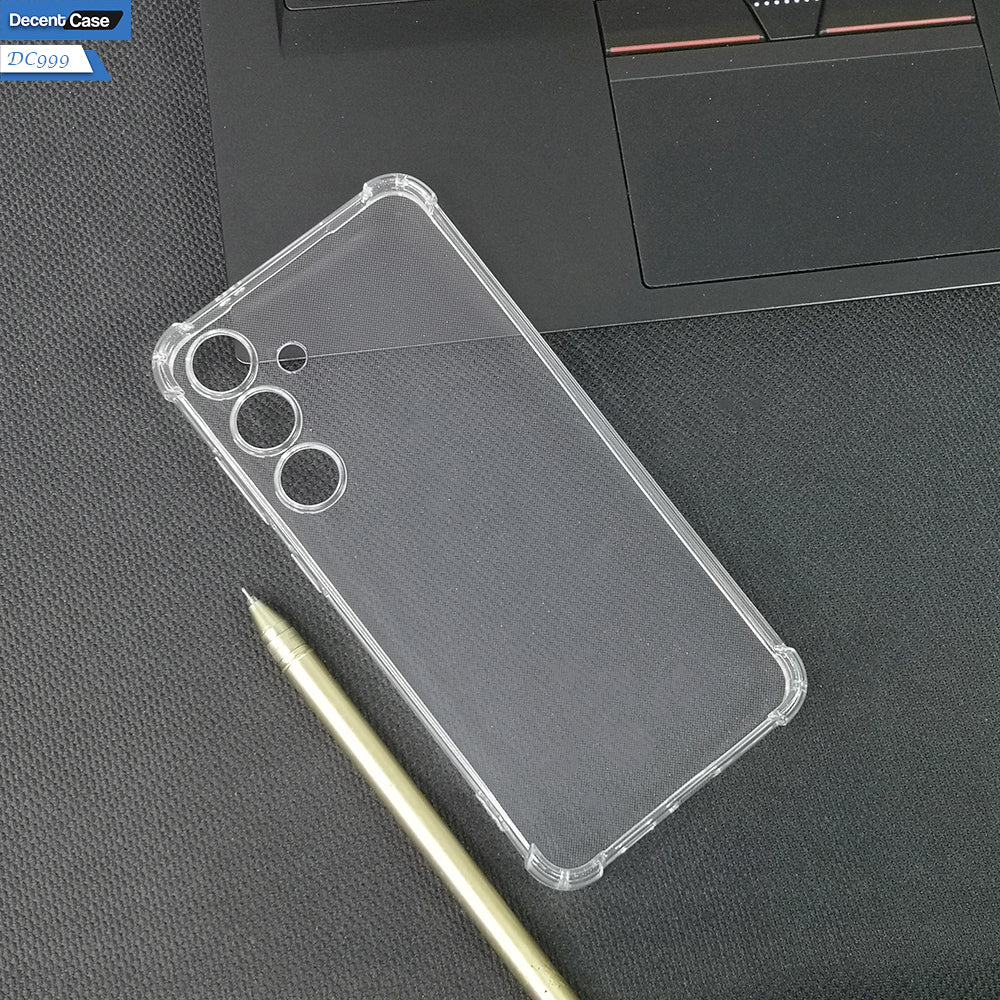Samsung Galaxy S24 Plus Cover - Transparent - Soft 4D Design Silicone Transparent Clear With Camera Protection Case