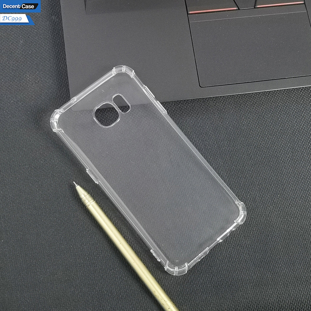 Samsung Galaxy S7 Edge Cover - Transparent - Soft 4D Design Silicone Transparent Clear With Camera Protection Case