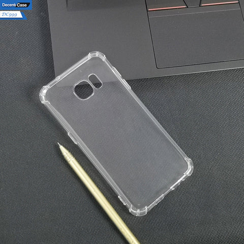Samsung Galaxy S7 Edge Cover - Transparent - Soft 4D Design Silicone Transparent Clear With Camera Protection Case