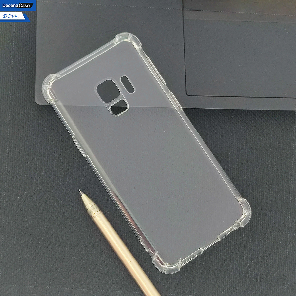 Samsung Galaxy S9 Cover - Transparent - Soft 4D Design Silicone Transparent Clear With Camera Protection Case