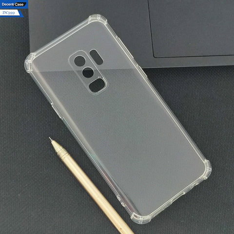Samsung Galaxy S9 Plus Cover - Transparent - Soft 4D Design Silicone Transparent Clear With Camera Protection Case