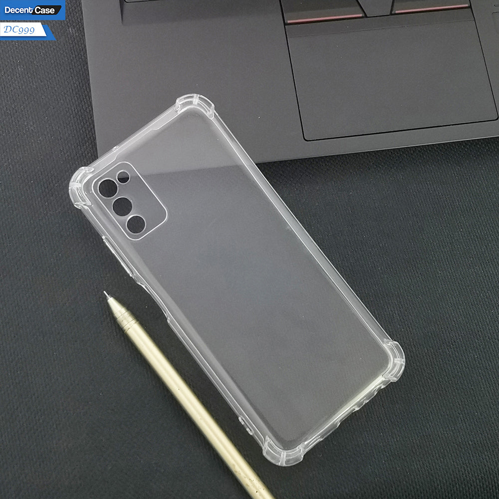 Samsung Galaxy A03 Cover - Transparent - Soft 4D Design Silicone Transparent Clear With Camera Protection Case