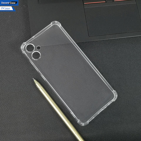 Samsung Galaxy A05 Cover - Transparent - Soft 4D Design Silicone Transparent Clear With Camera Protection Case