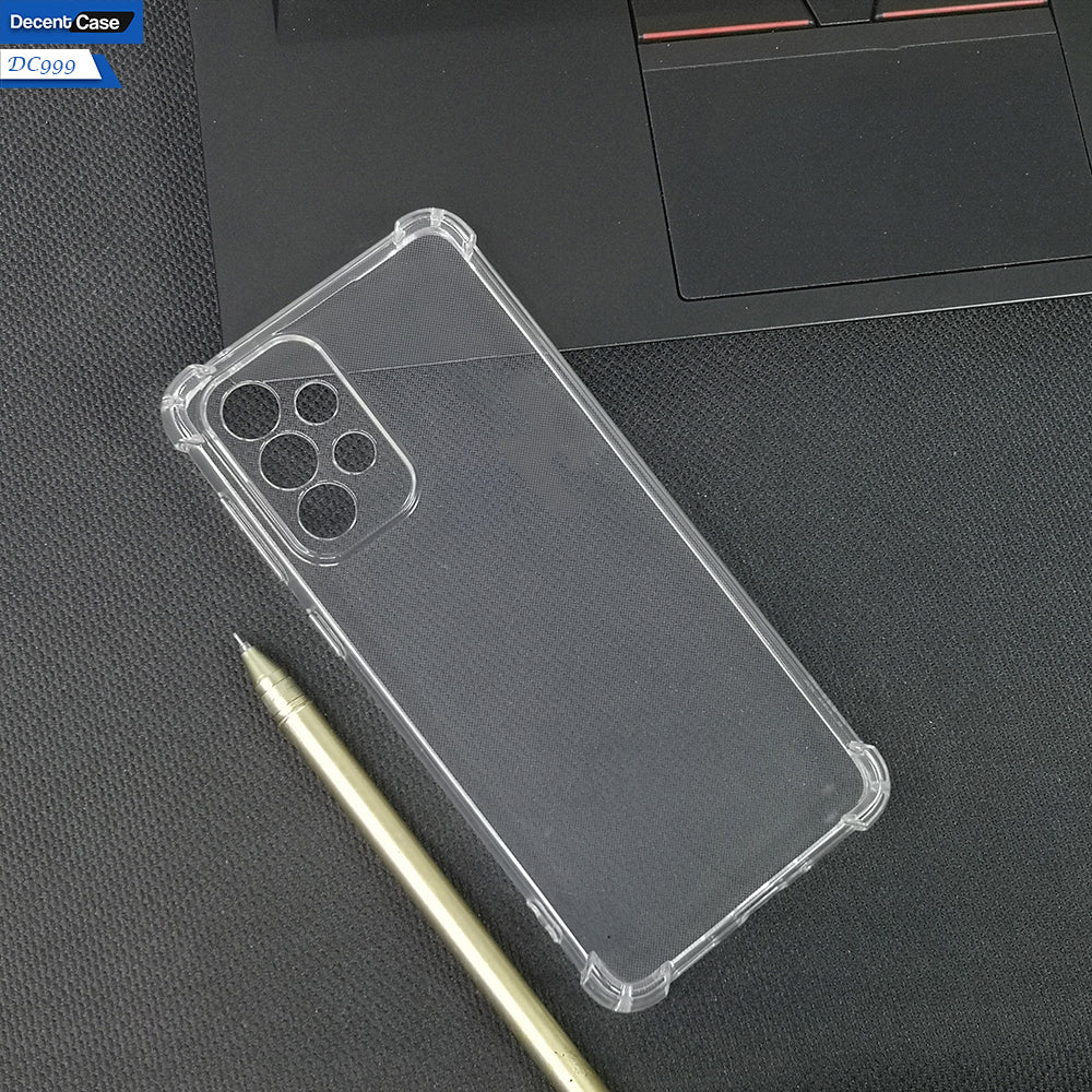Samsung Galaxy A32 Cover - Transparent - Soft 4D Design Silicone Transparent Clear With Camera Protection Case