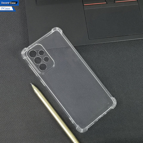 Samsung Galaxy A32 Cover - Transparent - Soft 4D Design Silicone Transparent Clear With Camera Protection Case