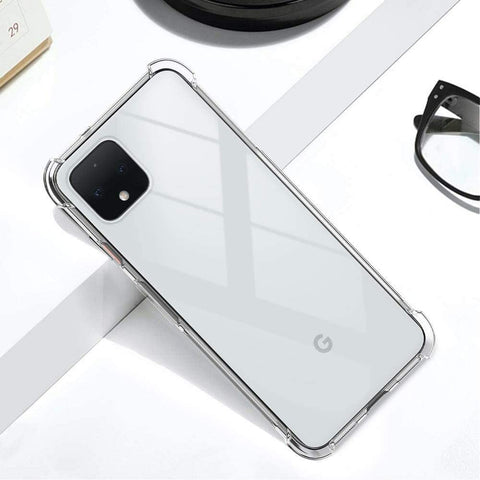 Google Pixel 4 XL Cover - Transparent - Soft 4D Design Silicone Transparent Clear With Camera Protection Case