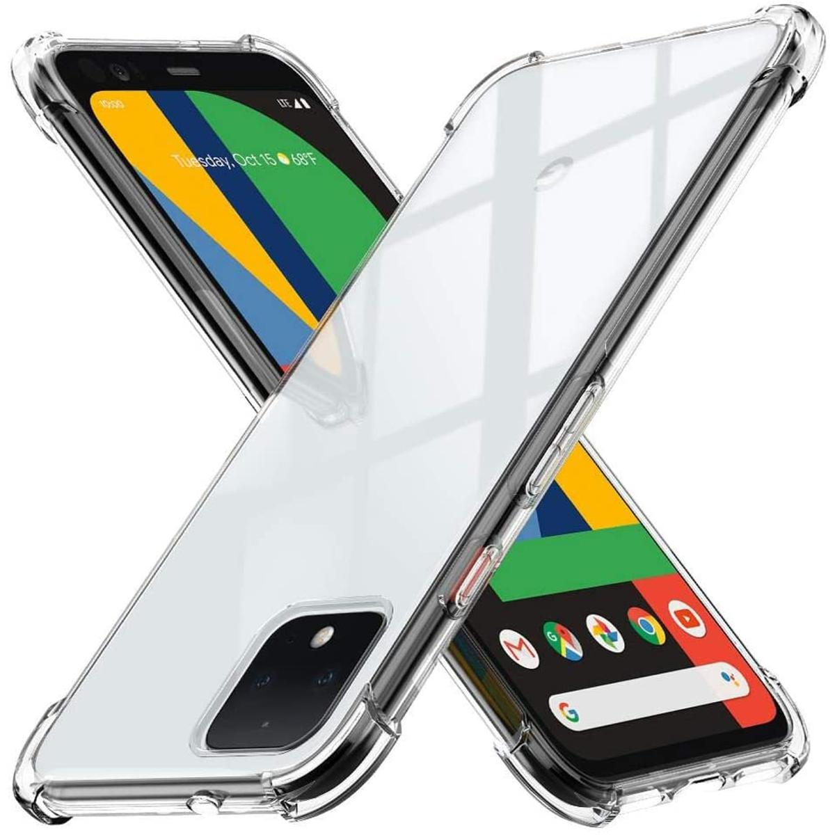 Google Pixel 4 XL Cover - Transparent - Soft 4D Design Silicone Transparent Clear With Camera Protection Case