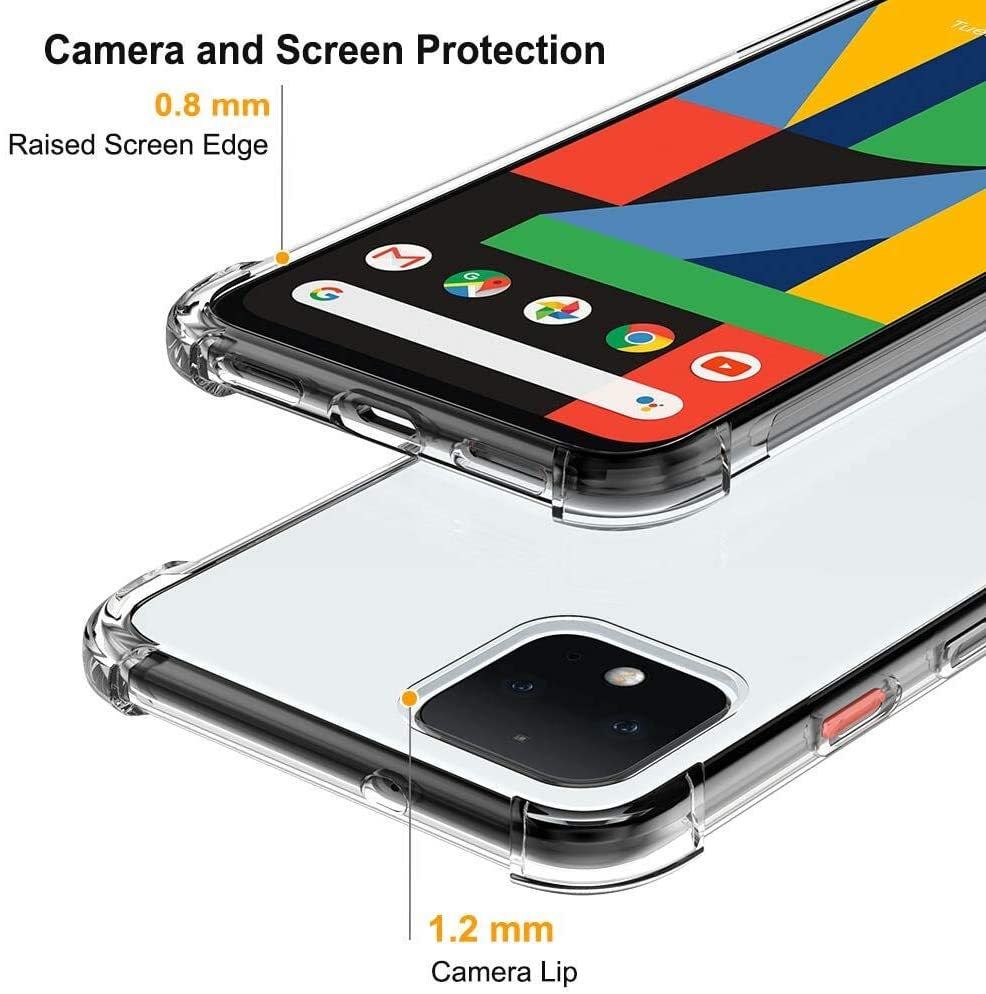 Google Pixel 4 XL Cover - Transparent - Soft 4D Design Silicone Transparent Clear With Camera Protection Case