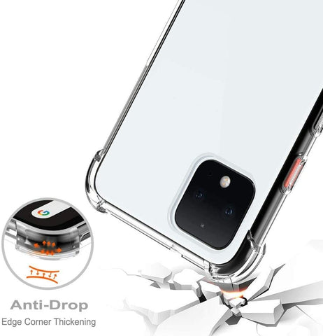 Google Pixel 4 XL Cover - Transparent - Soft 4D Design Silicone Transparent Clear With Camera Protection Case