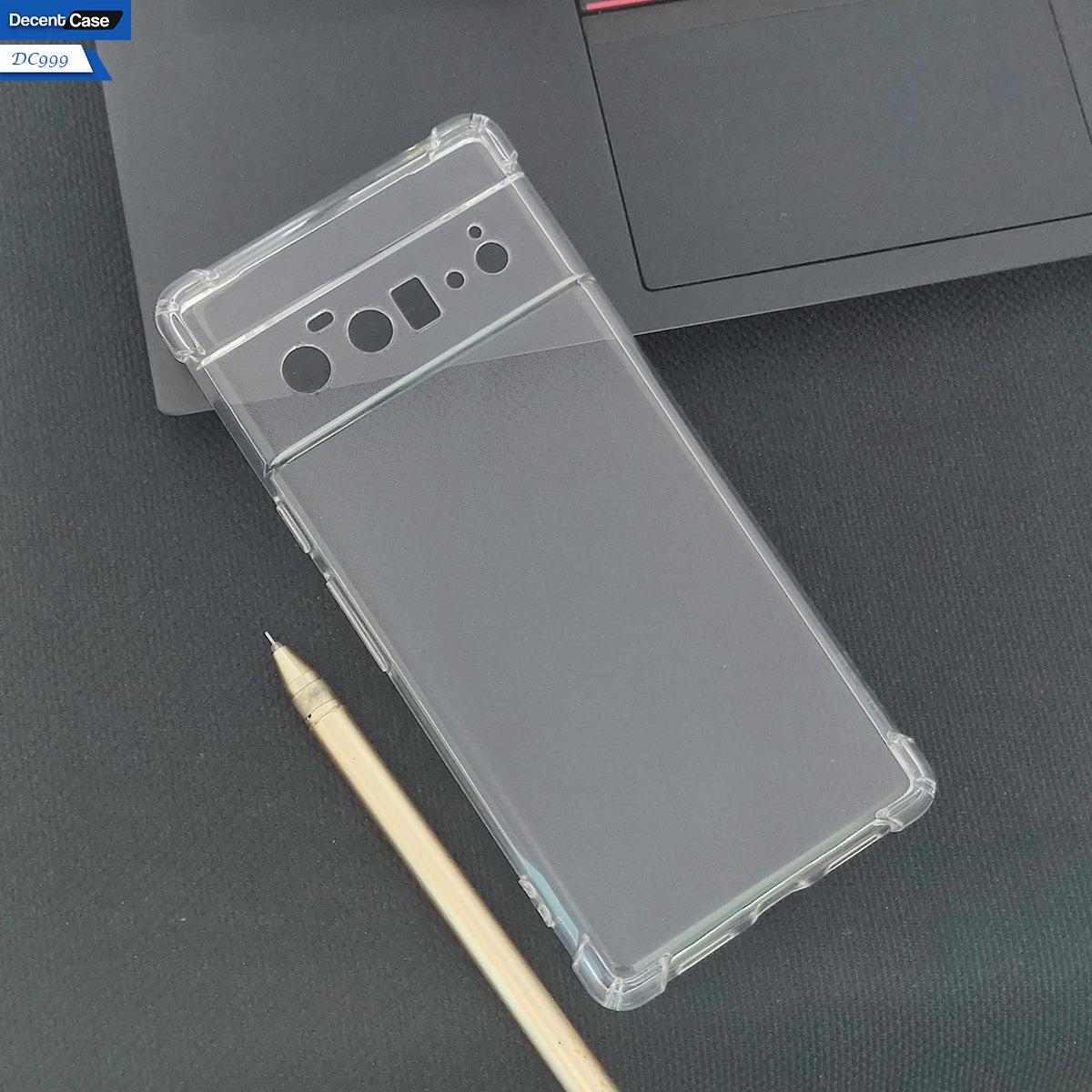 Google Pixel 6 Pro Cover - Transparent - Soft 4D Design Silicone Transparent Clear With Camera Protection Case