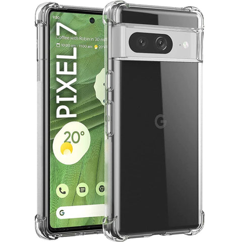 Google Pixel 7 Cover - Transparent - Soft 4D Design Silicone Transparent Clear With Camera Protection Case