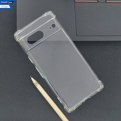 Google Pixel 7 Cover - Transparent - Soft 4D Design Silicone Transparent Clear With Camera Protection Case