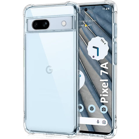 Google Pixel 7a Cover - Transparent - Soft 4D Design Silicone Transparent Clear With Camera Protection Case