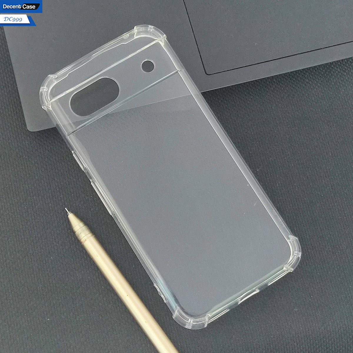 Google Pixel 8a Cover - Transparent - Soft 4D Design Silicone Transparent Clear With Camera Protection Case