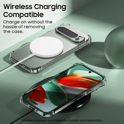 Google Pixel 9 Pro XL Cover - Transparent - Soft 4D Design Silicone Transparent Clear With Camera Protection Case
