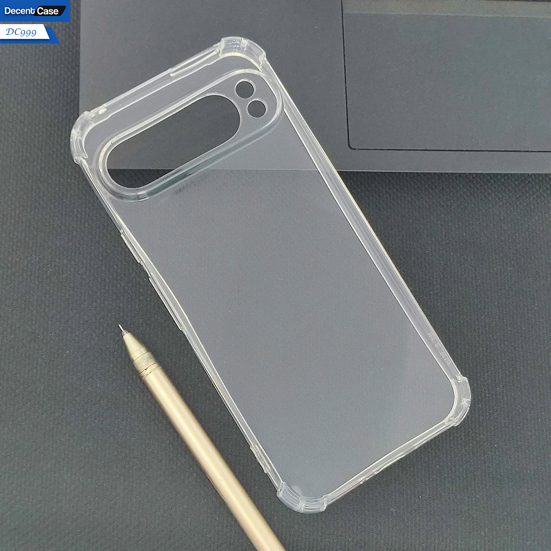 Google Pixel 9 Pro XL Cover - Transparent - Soft 4D Design Silicone Transparent Clear With Camera Protection Case