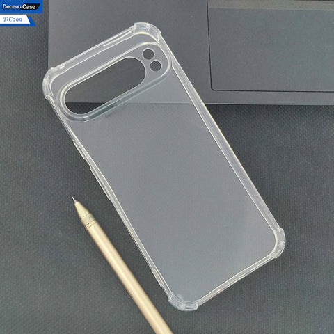 Google Pixel 9 Pro XL Cover - Transparent - Soft 4D Design Silicone Transparent Clear With Camera Protection Case
