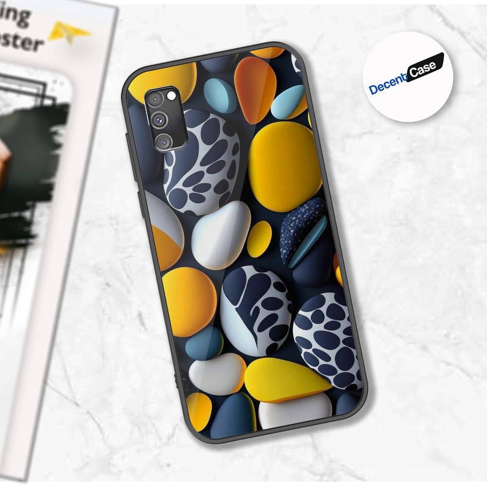 Samsung Galaxy A02s Cover - 3D Pebble Design - HQ Ultra Shine Premium Metal Phone Case