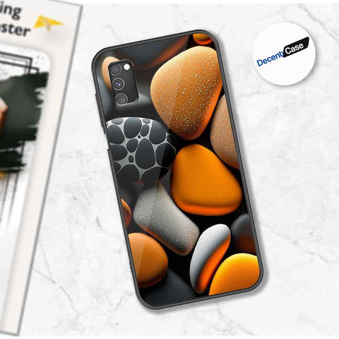 Samsung Galaxy A02s Cover - 3D Pebble Design - HQ Ultra Shine Premium Metal Phone Case