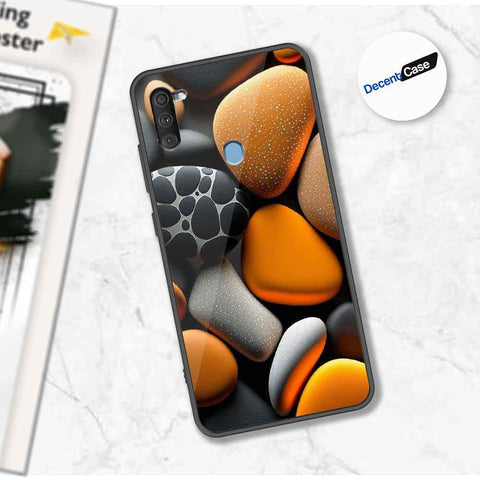 Samsung Galaxy A10s Cover - 3D Pebble Design - HQ Ultra Shine Premium Metal Phone Case