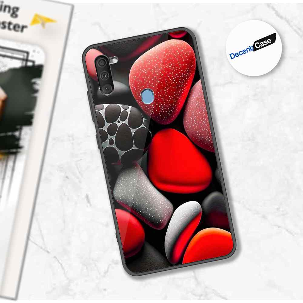 Samsung Galaxy A10s Cover - 3D Pebble Design - HQ Ultra Shine Premium Metal Phone Case