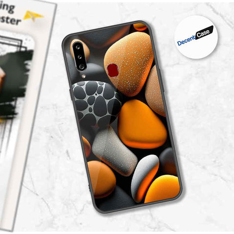 Samsung Galaxy M30 Cover - 3D Pebble Design - HQ Ultra Shine Premium Metal Phone Case