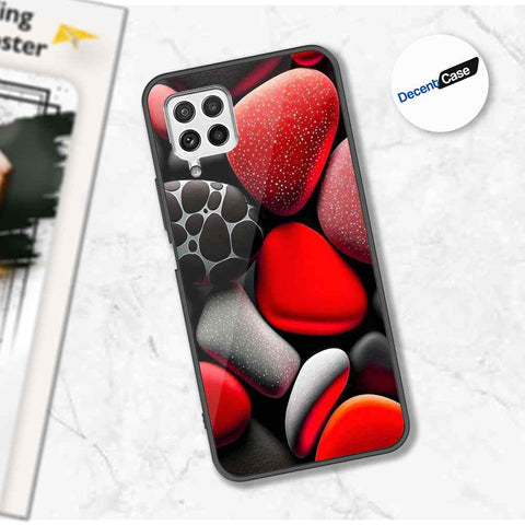 Samsung Galaxy A22 Cover - 3D Pebble Design - HQ Ultra Shine Premium Metal Phone Case