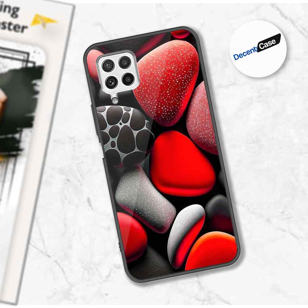 Samsung Galaxy A22 Cover - 3D Pebble Design - HQ Ultra Shine Premium Metal Phone Case