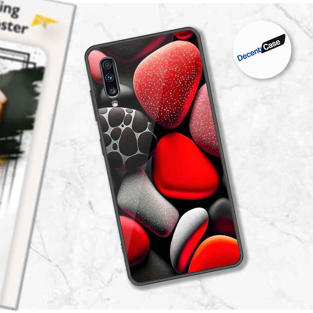Samsung Galaxy A70 Cover - 3D Pebble Design - HQ Ultra Shine Premium Metal Phone Case